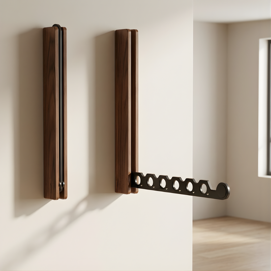 Fold-Down Clothes Rack